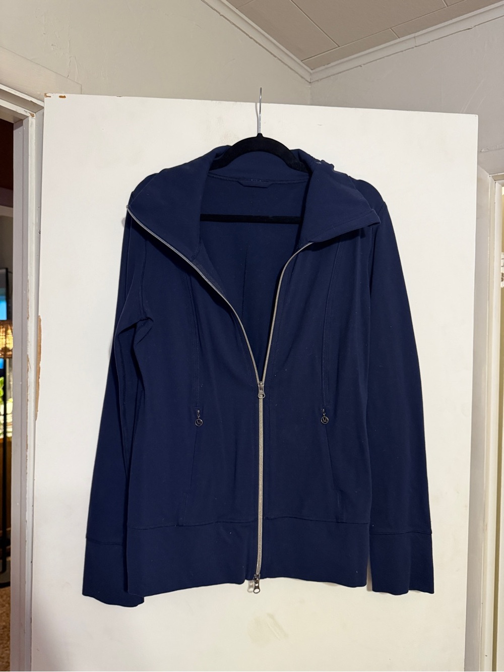 Lululemon Navy Zip-Up Hooded Jacket